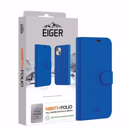 Picture of Eiger Eiger North Folio Case for Apple iPhone 16 in Blue